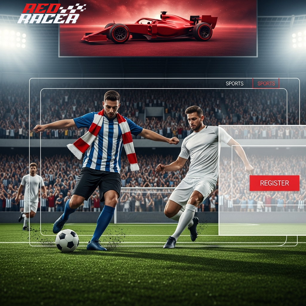 Schermata di registrazione agli sport su Redracer